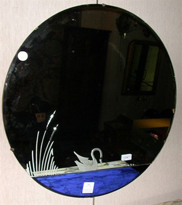 Lot 226 - Art Deco Etched Glass Mirror