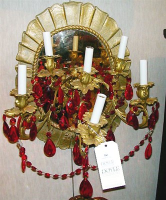 Lot 186 - Pair of Louis XV Style Gilt-Metal and Ruby...