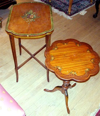 Lot 394 - Two Edwardian Painted Satinwood Occasional...