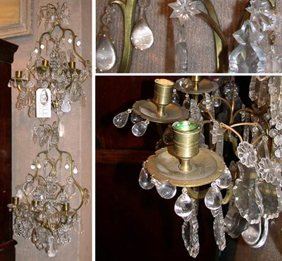 Lot 712 - Pair of Louis XV Style Gilt-Metal and Cut...