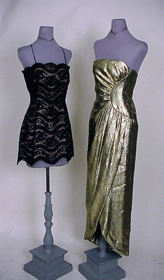 Lot 210 - Two Scaasi Boutique Dresses 1980s The first a...