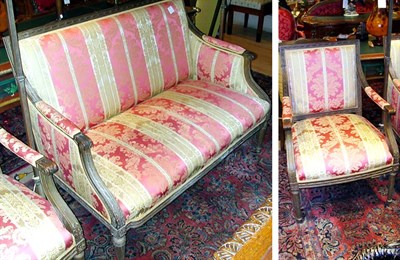 Lot 388 - Louis XVI Style Carved Beechwood Salon Suite...