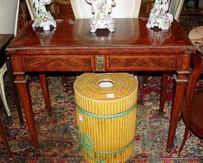 Lot 385 - Louis XVI Style Gilt-Bronze Mounted Marquetry...