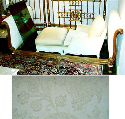 Lot 133 - Louis XV Style Upholstered Walnut Daybed