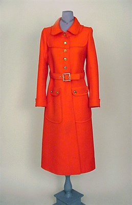 Lot 126 - Courreges Orange Coat French, circa 1970...