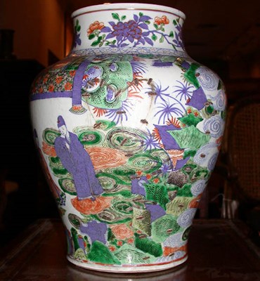 Lot 132 - Chinese Famille Verte Porcelain Jar 17th...