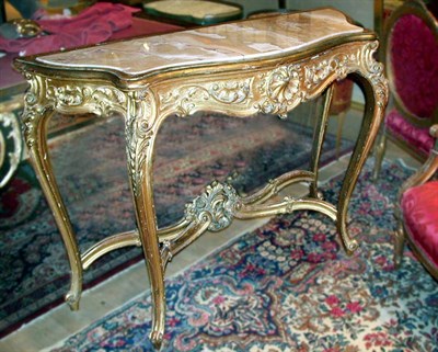 Lot 310 - Rococo Style Gilt Carved Wood Console and...