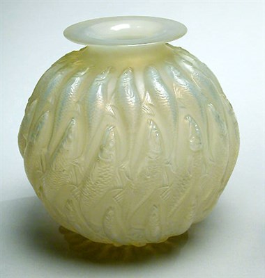 Lot 200 - Lalique Molded Glass Marisa Vase In opalescent...