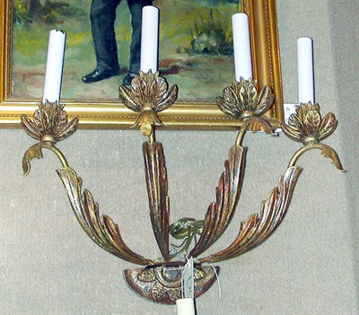 Lot 380 - Pair of Rococo Style Gilt Carved Wood...