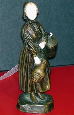 Lot 573 - Vienna Bronze and Ivory Figure Of a girl...