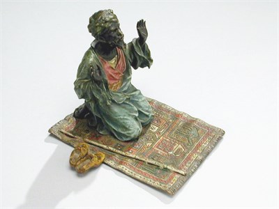 Lot 617 - Cold Painted Vienna Bronze Group Of an Arab...