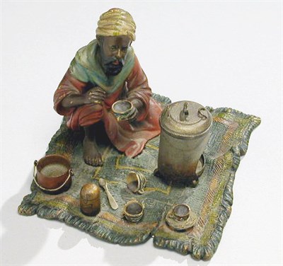 Lot 616 - Cold Painted Vienna Bronze Group Of an Arab...