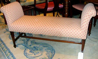 Lot 200 - Regency Style Upholstered Mahogany Bench