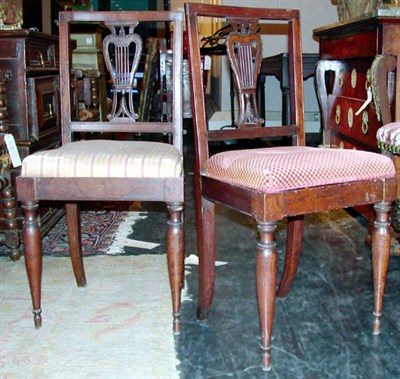 Lot 171 - Set of Six Continental Neoclassical Walnut Chairs