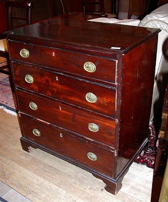 Lot 595 - George III Mahogany Diminutive Chest of Drawers
