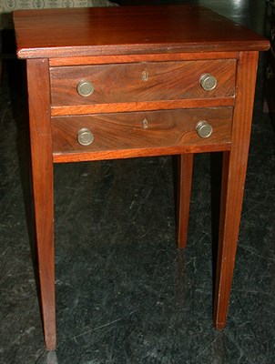 Lot 332 - Federal Mahogany Two-Drawer Stand The...