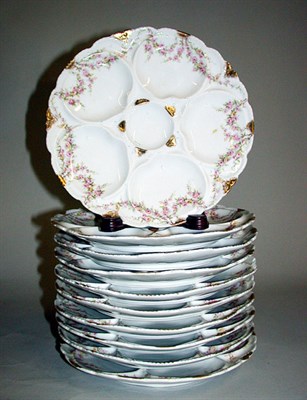 Lot 409 - Set of Ten Haviland Oyster Plates Each...