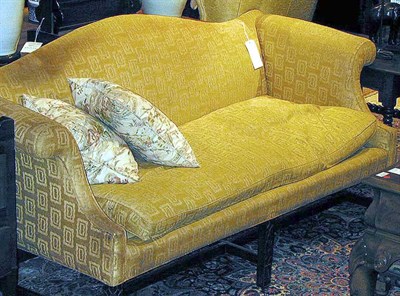 Lot 279 - George III Style Upholstered Mahogany Settee...