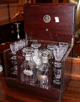 Lot 434 - Georgian Style Mahogany Cased Liqueur Set