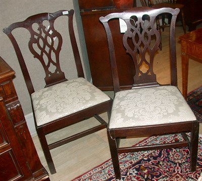 Lot 481 - Set of Four George III Style Mahogany Side Chairs