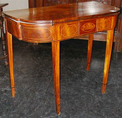 Lot 236 - Federal Inlaid Mahogany Fold-Over Card Table...