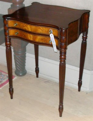 Lot 404 - Federal Inlaid Mahogany Work Table North Shore...