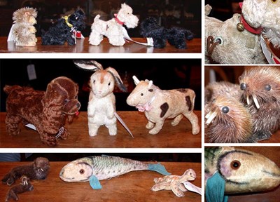 Lot 300 - Group of Ten Steiff and Other Stuffed Animals