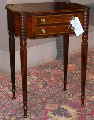 Lot 403 - Federal Inlaid Mahogany Work Table...