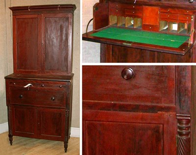 Lot 361 - American Cherry Desk and Bookcase David M....
