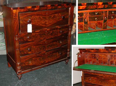 Lot 226 - Late Federal Mahogany Butler's Desk 19th...