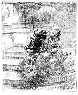 Lot 161 - Isabel Bishop GIRLS SITTING IN UNION SQUARE...