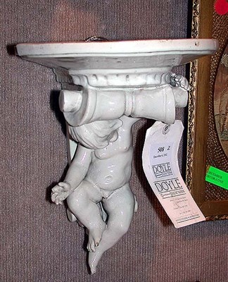 Lot 508 - Pair of Italian Glazed Pottery Figural Wall...