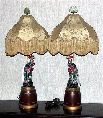 Lot 109 - Pair of Chinese Porcelain Figures of Birds...