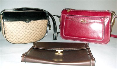 Lot 310 - Two Gucci Bags and Portfolio Italian,...
