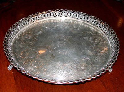 Lot 499 - Continental Silver Footed Salver Approximately...