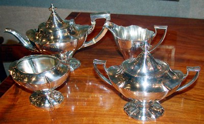 Lot 500 - Sterling Silver Four-Piece Tea and Coffee...