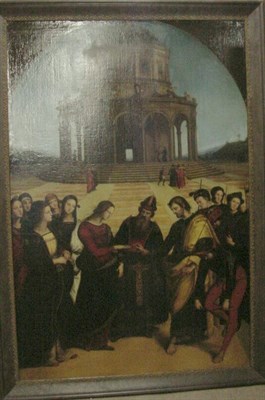 Lot 78 - After Raphael MARRIAGE OF THE VIRGIN Oil on...