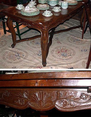 Lot 224 - French Provincial Walnut Draw-Leaf Table