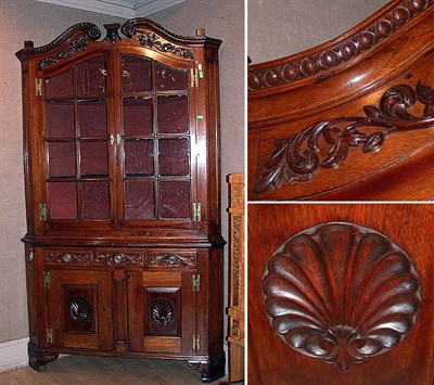 Lot 314 - George III Style Mahogany Corner Cabinet