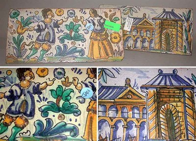 Lot 230 - Group of Italian Maiolica Tiles 19th Century...