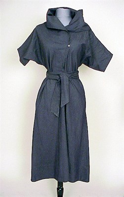 Lot 24 - Claire McCardell Charcoal Denim Dress American,...