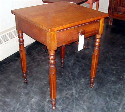 Lot 225 - Late Federal Cherry Single-Drawer Stand 19th...