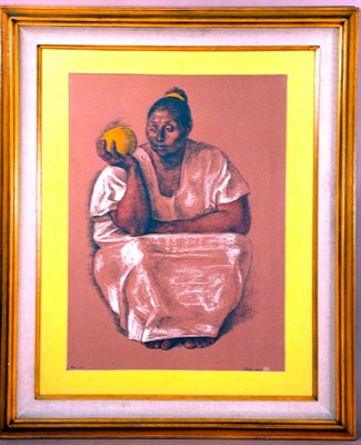 Lot 406 - Francisco Zuniga MUJER CON NARANJA Color...