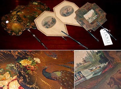 Lot 209 - Group of Four Victorian Papier Mache Gilt and...