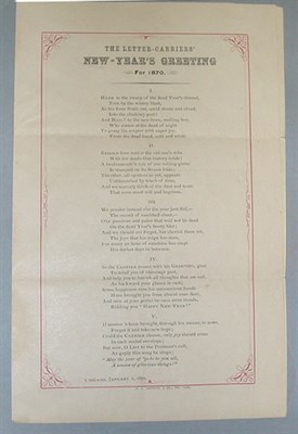 Lot 73 - [CHICAGO] THE LETTER-CARRIERS' NEW YEAR'S...