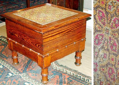 Lot 586 - Victorian Faux Bamboo Needlepoint Upholstered...