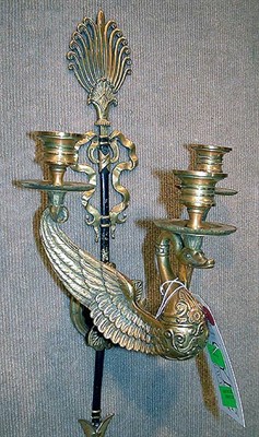 Lot 445 - Pair of Empire Style Gilt and Patinated-Bronze...