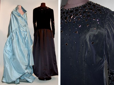 Lot 224 - Givenchy Black Jeweled Evening Gown and Stole...