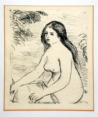 Lot 344 - Pierre-Auguste Renoir FEMME NUE ASSISE (D. 12)...