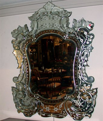 Lot 325 - Venetian Etched Glass Mirror
